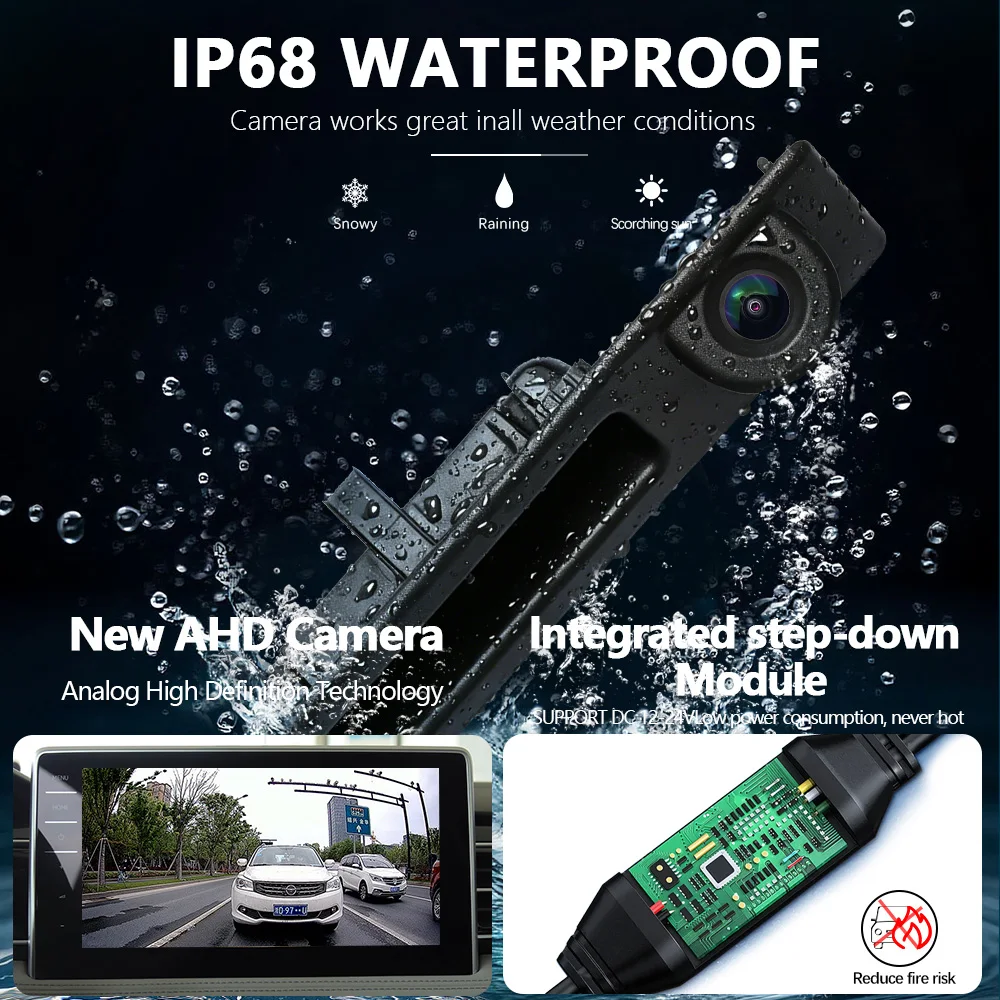 AHD1080P170 BMW 5 시리즈 F10 F11 3 시리즈 F30 F31 F32 X3 F25용 후방 카메라 야간 투시 기능 탑재