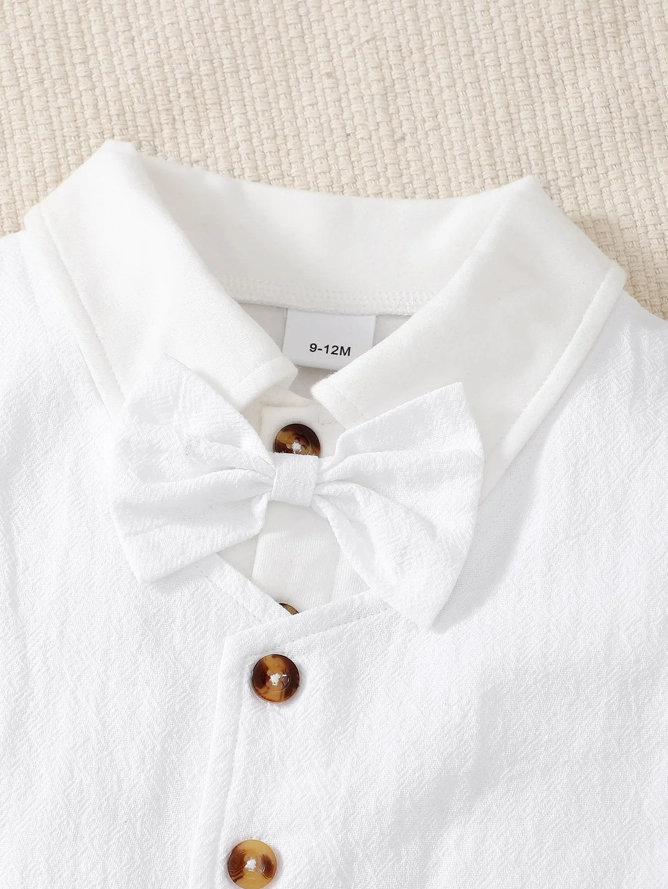 Fashion Summer 2PCS Male Infant Formal Dress Short Sleeve Shirt+Shorts Set With Bow Tie Preschool Set For 0-2Y Newborns Wearing 3