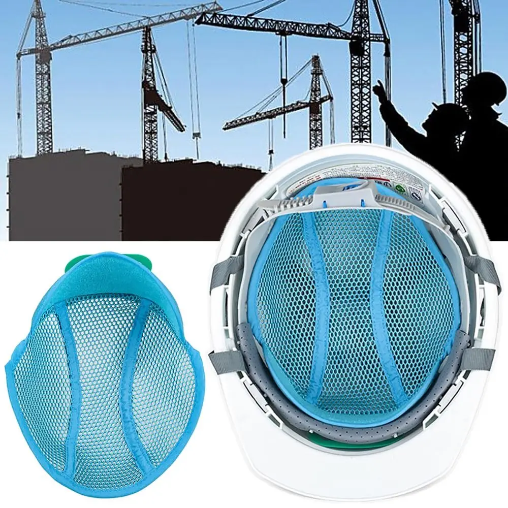 

Sweat Band Helmet Insert Liner Sweat-absorbing Breathable Mesh Hard Hat Liner Ventilation Blue Head Protection Summer