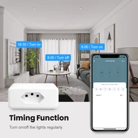 Tuya 16A Brazil Standard WiFi Smart Plug with Power Monitor, Smart Life APP Smart Socket Voice Work for Google Home Alexa 1pc - Image 2