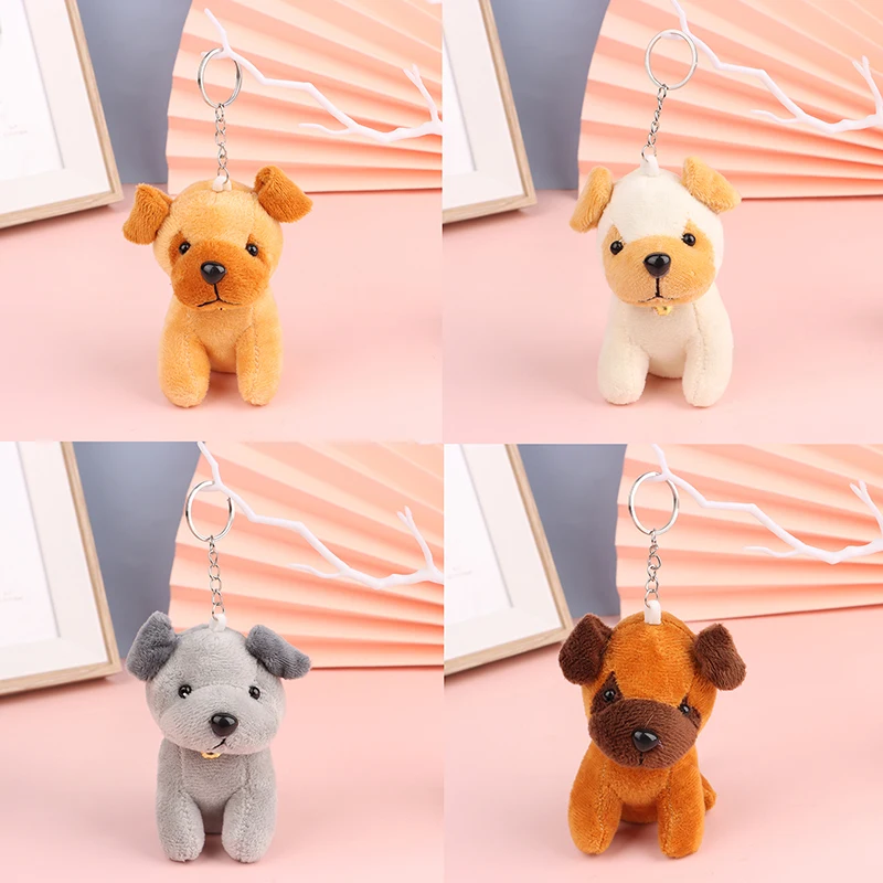 Cute Wolfhound Plush Toy Cartoon Wolf Dog Pendant Soft Stuffed Doll Keychain Backpack Car Bag Key Ring Decor Kid Gift