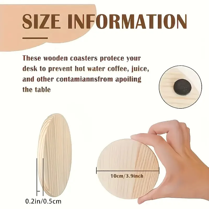 16/32pcs unfinished wood rounds wooden circles discs slices blank coasters crafts for DIY painting laser engraving