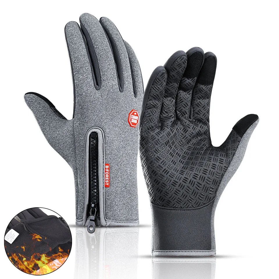 

1 пара рыболовные перчатки теплые с пальцами для сенсорного экрана Нескользящие Водонепроницаемые зимние спортивные ветрозащитные перчатки для велоспорта бега катания на лыжах