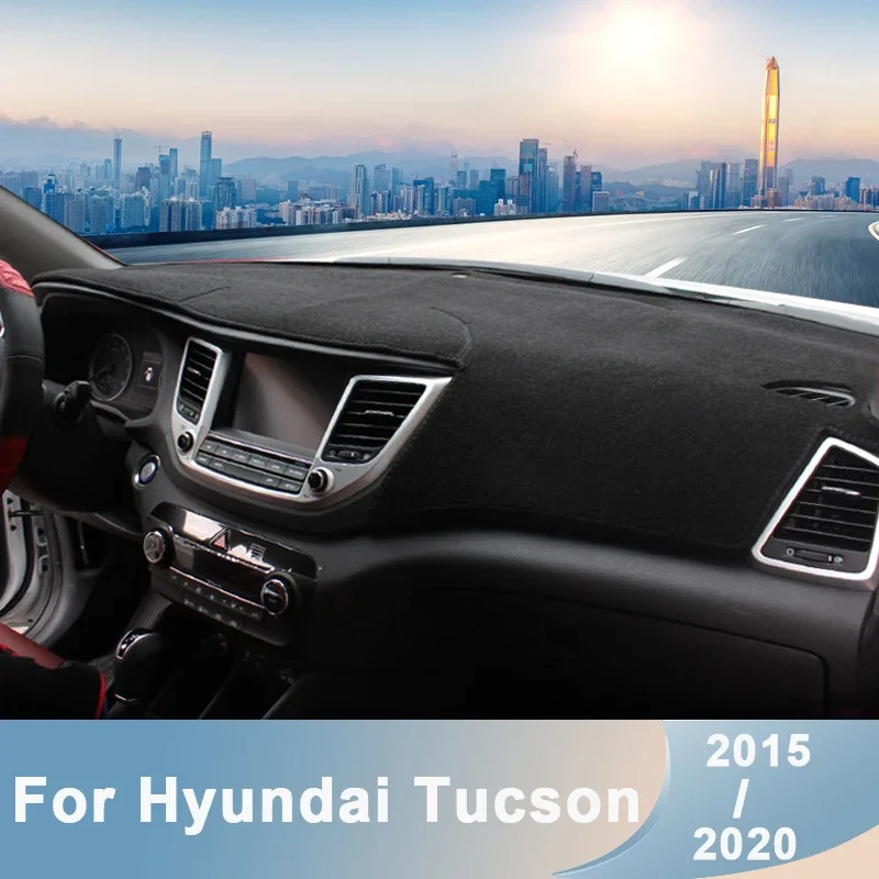 For Hyundai Tucson Tl 2015- Car Dashboard Avoid Light Pad Instrument Platform Cover Mats Accessories 3d Auto Parts