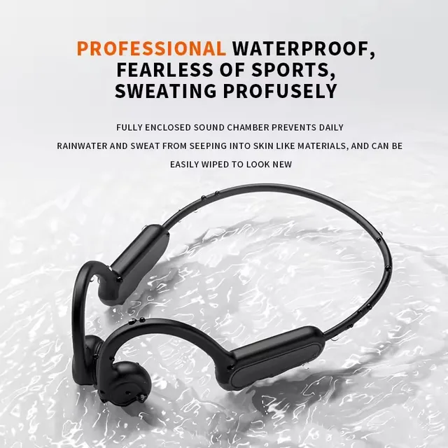 NEW Real Bone Conduction Sport Headphone Wireless Earphone Bluetooth-Compatible Headset Hands-free with Mic for Running 2