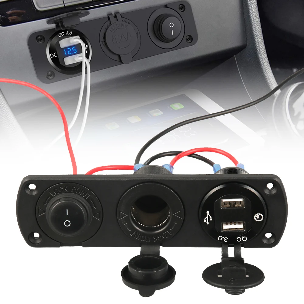   Qc3.0 USB  , ڵ  ,  а ܼƮ, 3 Ȧ г,  , 12V