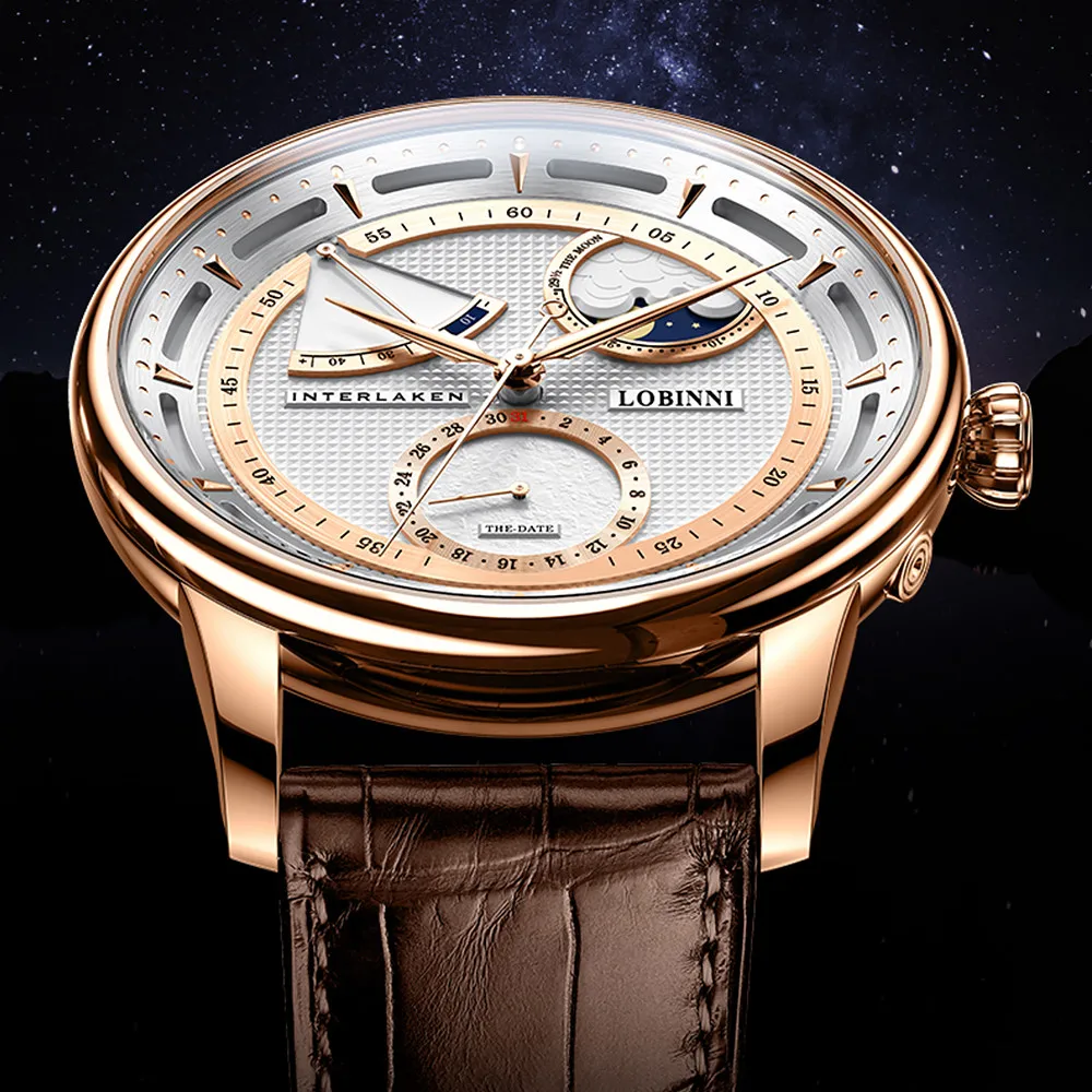 Switzerland Luxury Brand LOBINNI Seagull ST2153 Automatic