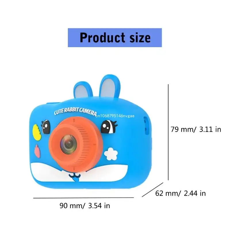 H9S Kids Camera Cartoon Children's Digital Camera 2.0" 4800W Front Rear Cameras New