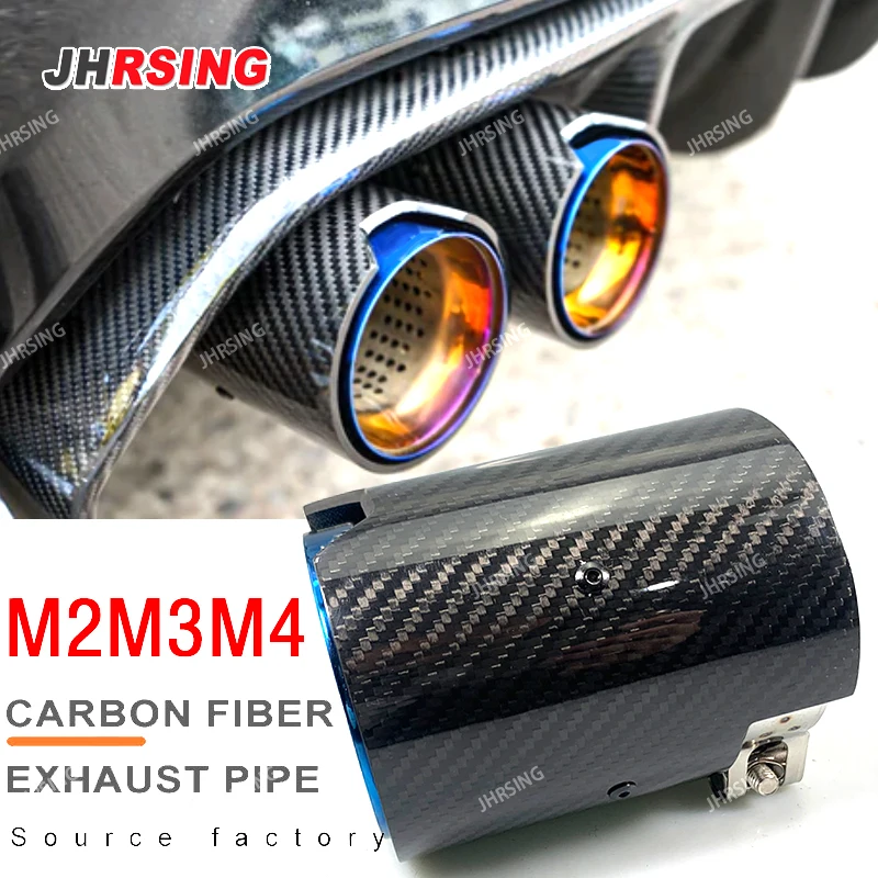 

1PC blue Carbon Fiber Exhaust tip Auspuffspitze for BMW M2 M3 M4 M135i M235i M140i M240i M335i M340i M435i M440i black
