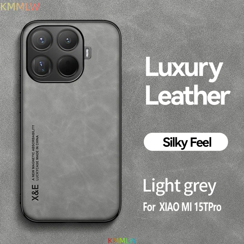 Luxury Leather Case with Metal Plate Support