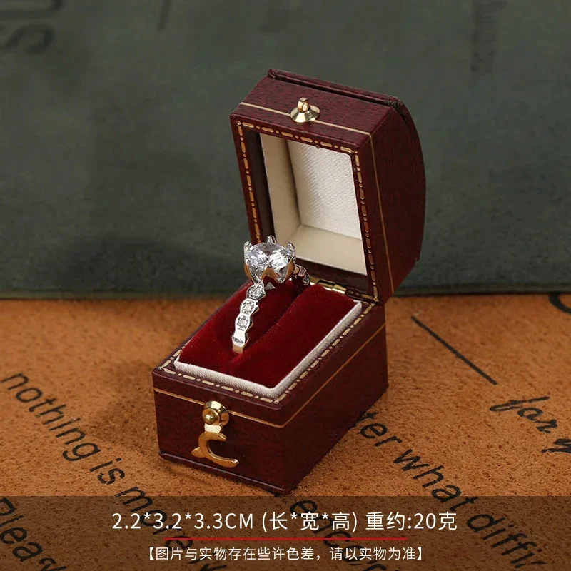 Jewelry Ring Box For Proposal Ceremony Wedding Single Slot For Women