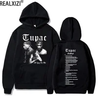 Tupac Hoodies 2pac Sweatshirts Rapper Printed Hoodie Streetwear Y2k Sweater Casual Loose Sweatshirt Autumn Fleece Pullover Hoody 1