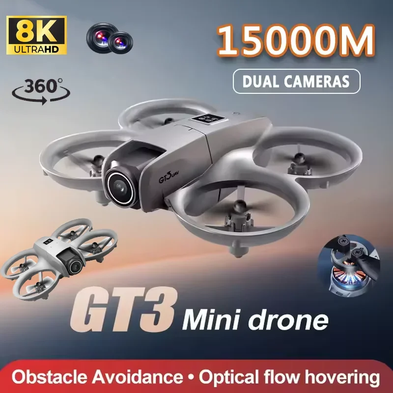 GT3 RC Mini Drone 8K GPS Professional HD Aerial Photography Dynamic Lighting Remote Control Aircraft Optical Flow Quadcopter Toy mini drone,remote control airplane,remote control drone