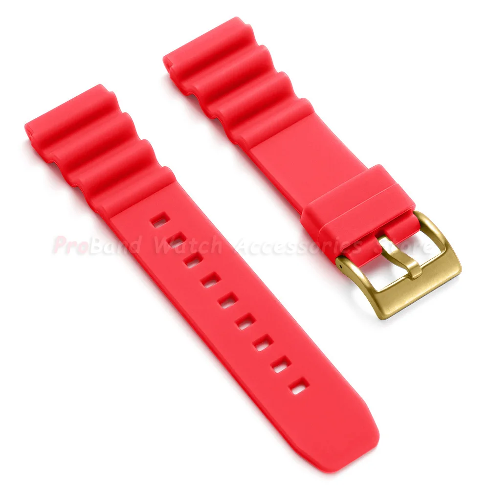 Silicone Waterproof Diving Watch Band - 20mm/22mm Sports Strap