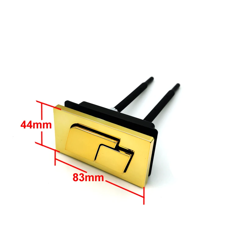 Gold Color 83x45mm Dual Flush Toilet Tank Button Square Shape Toilet Push Buttons Bathroom Accessories