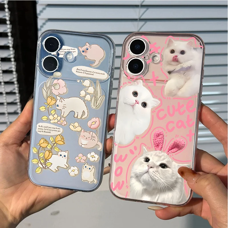 Charming Floral Bow Rabbit Cat Design Phone Case Cover