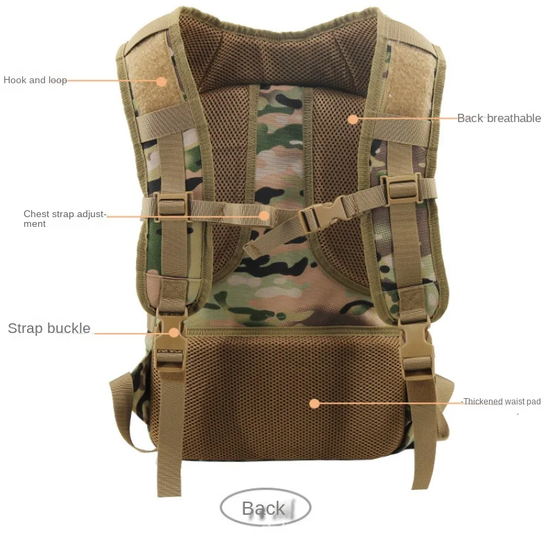 2023New Outdoor Sports Army Fans Climbing Hiking Cycling Backpack Multi-functional Tactical Package  Travel Waterproof Backpack