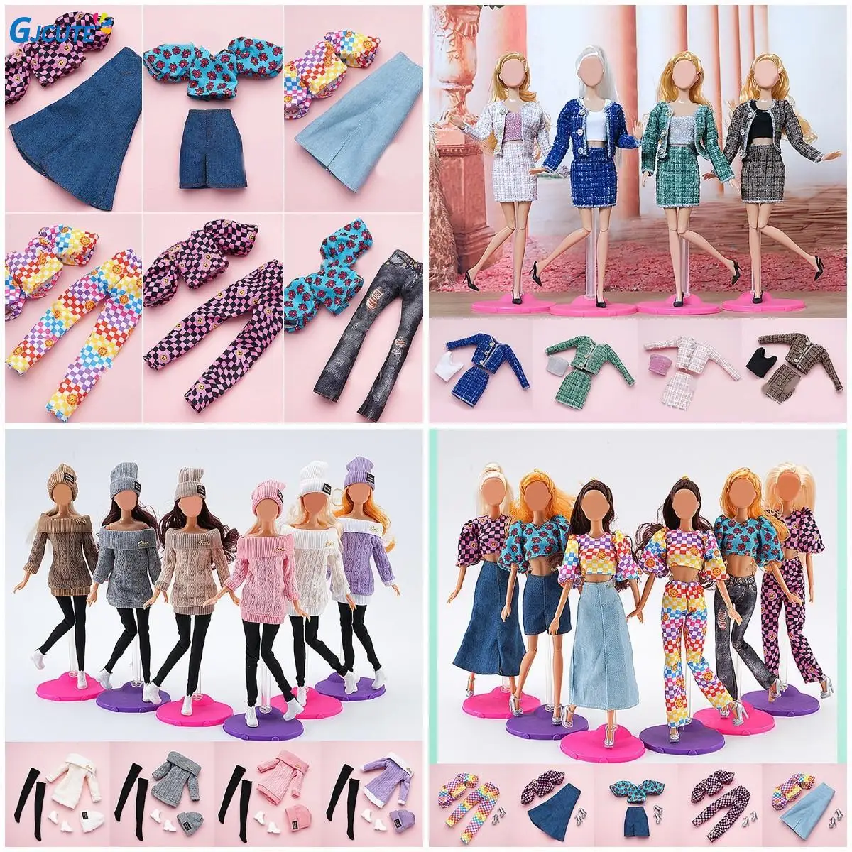 1-Set-30cm-Fashion-Doll-Clothes-Fashion-Summer-Causal-Dress-Suit-1-6 ...