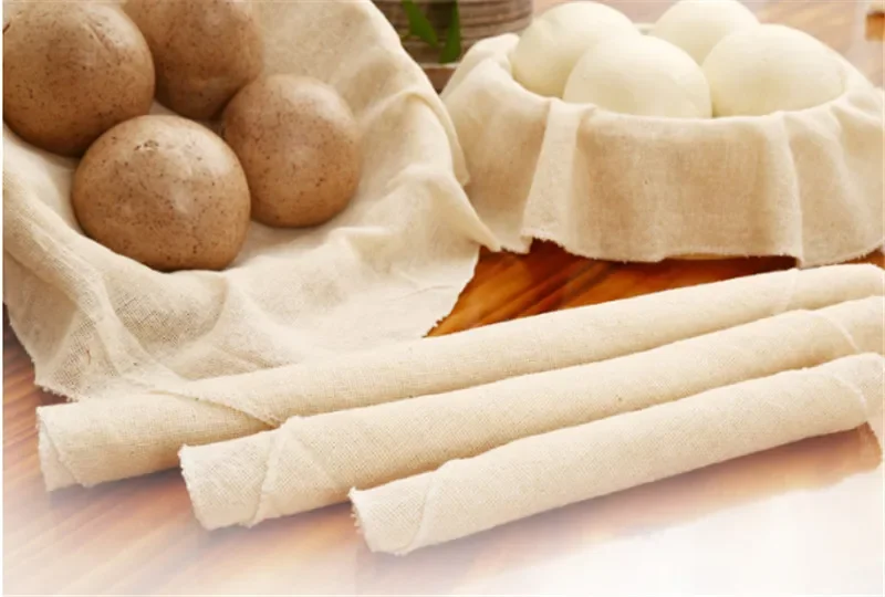 Reusable Natural 100% Cotton Steamer Cloth paper Gauze Drawer Steamer Dumplings Mat Stuffed Buns Steamed Bread Kitchen steamer cloth bamboo steamer paper
