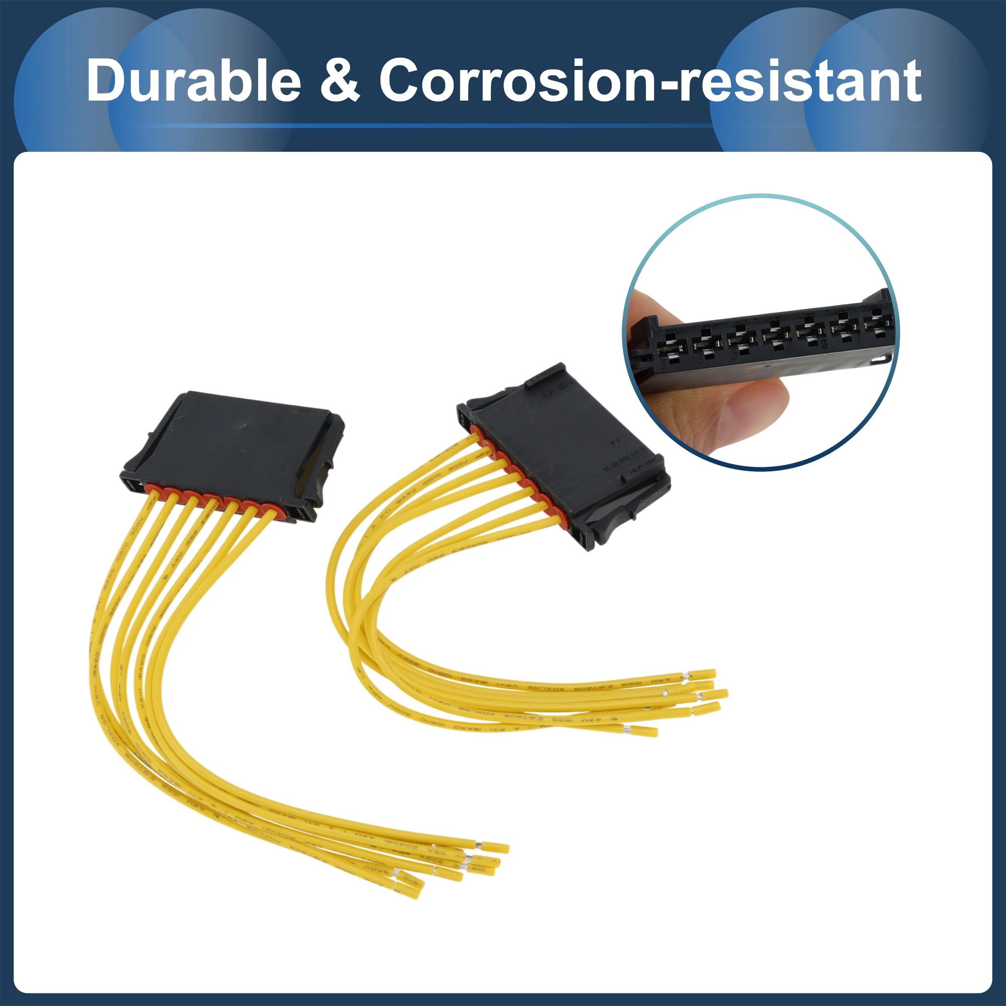 메르세데스-벤츠 C-클래스 W203 02-07용 UXCELL 헤드라이트 배선 하네스 어셈블리 테일라이트 램프 와이어 하네스 15cm 2세트