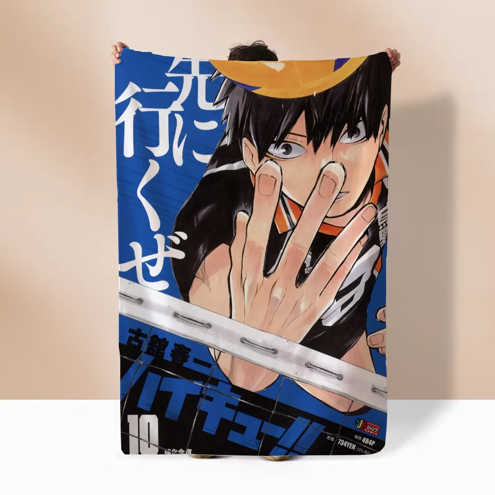Haikyuu Fleece Blanket Large Luxury Blankets King Size Interior for Home Bed Throw Beach Towel Knitted Plaid Microfiber Bedding 2
