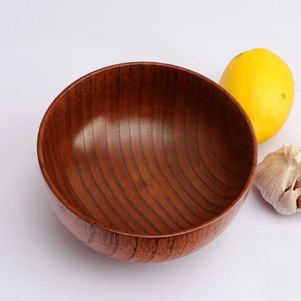 

Natural Wooden Bowl Household Food Serving Bowl Lightweight Wooden Salad Bowl