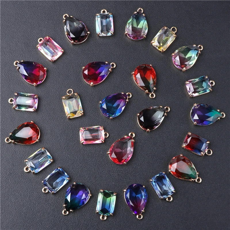 Glass Pendants Jewelry Making Hot Sale Earring Glass Crystal