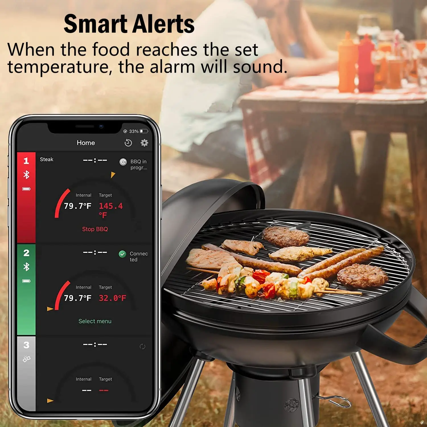 BBQ Wireless Meat Food Thermometer Intelligent Bluetooth Barbecue Remote Digital Kitchen Cooking Food Barbecue Meat Tools 3