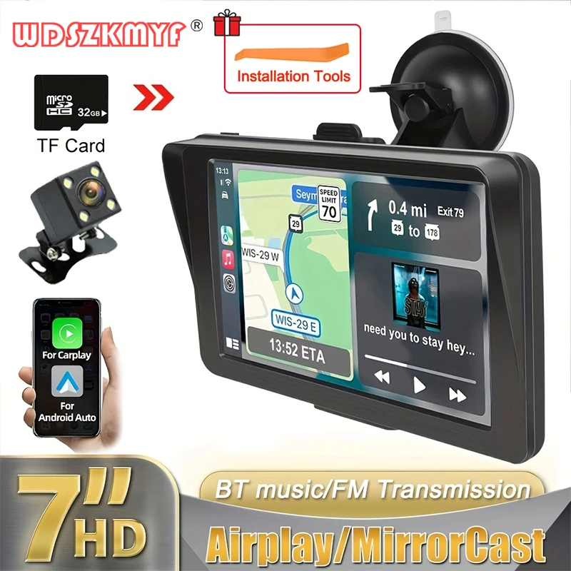 7-Inch Car Monitor Wireless Carplay MP5 Portable Smart Player Supports Android Auto Apple GPS Navigation Apple Reverse image 1 7-Inch Car Monitor Wireless Carplay MP5 Portable Smart Player Supports Android Auto Apple GPS Navigation Apple Reverse image