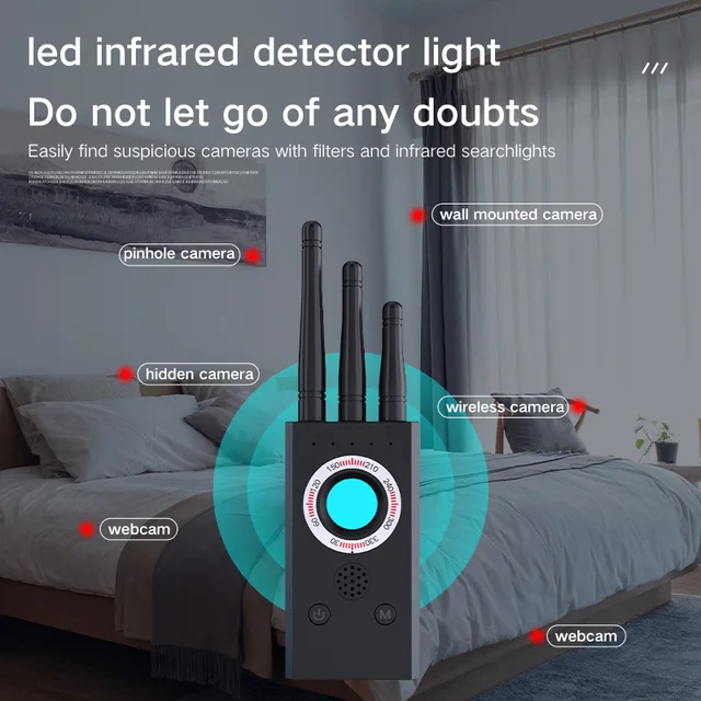 T16 signal detector anti-camera anti-eavesdropping GPS scanning detector anti-positioning tracking camera detector 5