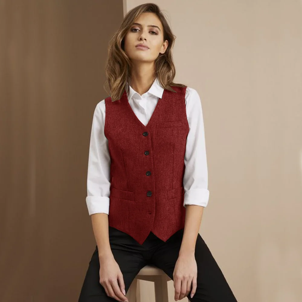 Women's Sleeveless Vest  Woolen Single Breasted Vests Woman Luxury Brand Female Fashion Models Coats Women 2023 Women's Suit Ves