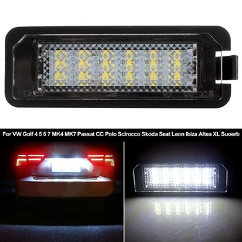 Luci targa auto Lampada a LED 12V per VW Golf 4 5 6 7 MK4 MK7 Passat CC Polo Scirocco Skoda Seat Leon Ibiza Altea XL Suoerb