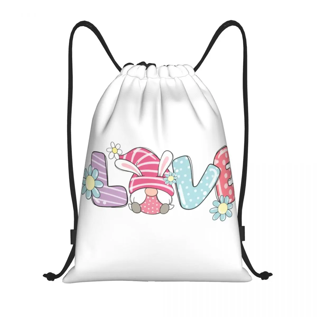 

Custom Gnome In Love Drawstring Backpack Bags Men Women Lightweight Gym Sports Sackpack Sacks for Training
