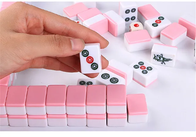 Mahjong Quente Conjunto 40mm Alta Qualidade Mahjong Bonito Rosa Casa Jogos  144 Pçs Mahjong Telhas Chinês Engraçado Família Mesa Jogo De Tabuleiro Mj25  - Jogos De Tabuleiro - AliExpress