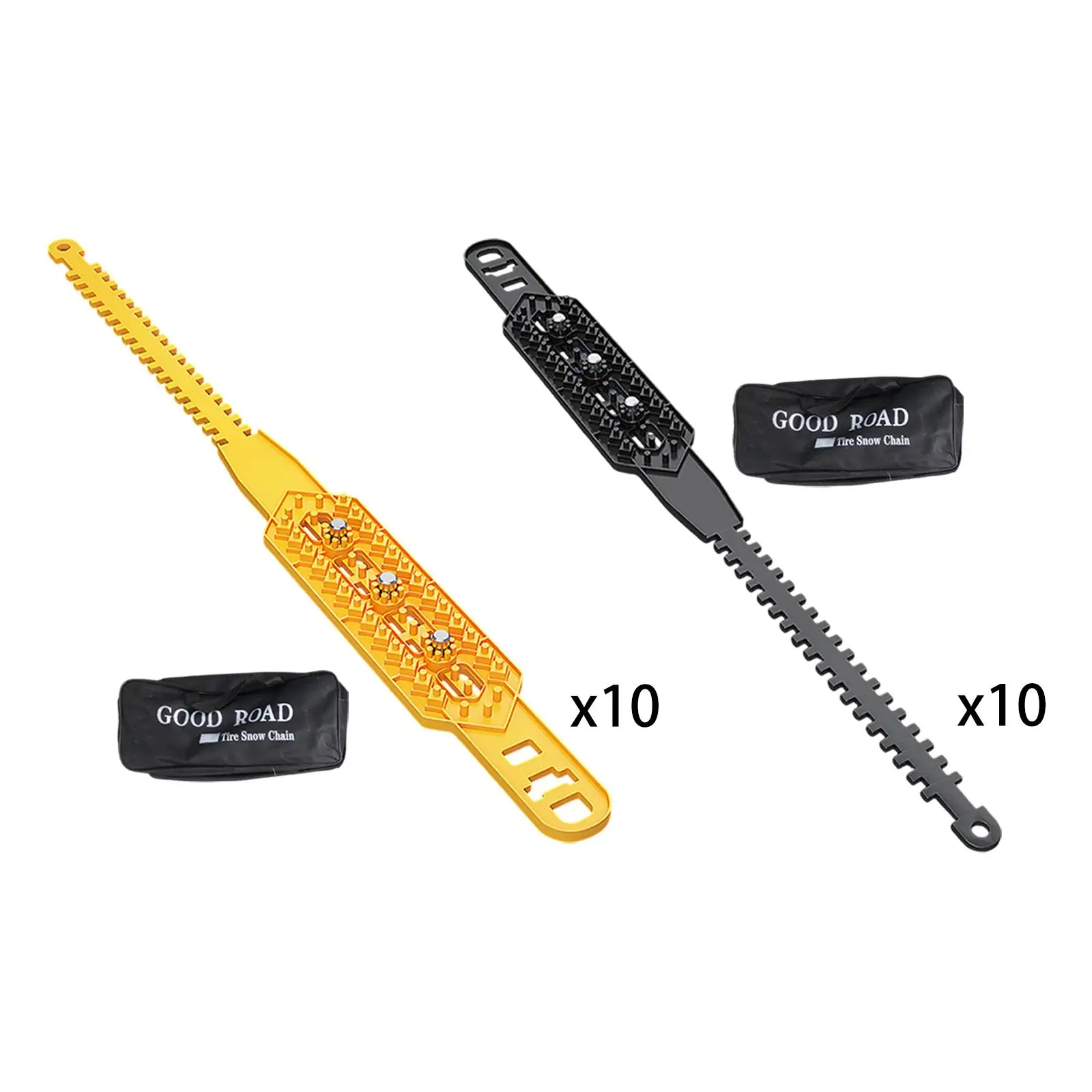 10x Generic Car Tire Chains Accessories Multi Function Ice Breaking Anti Slip