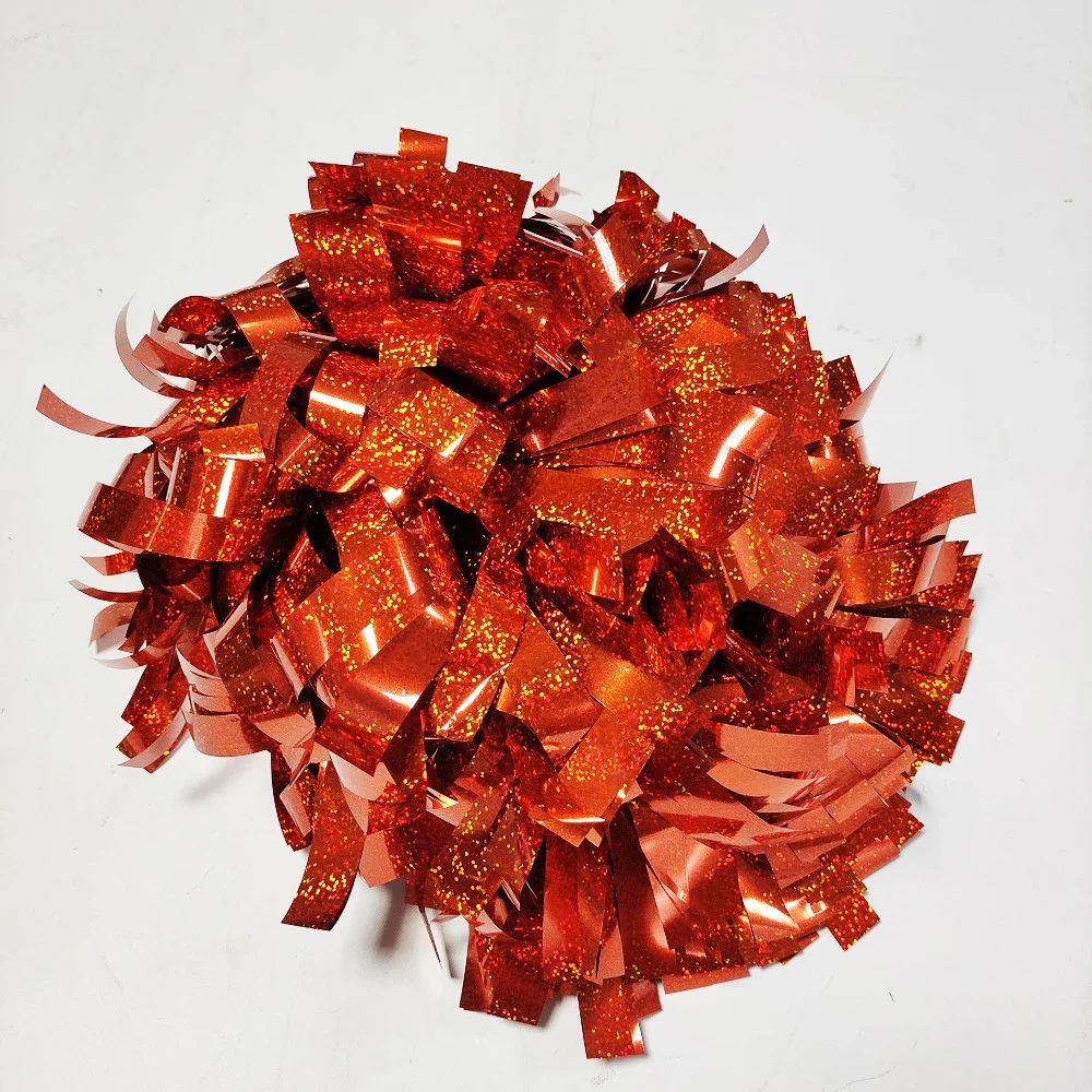 team glitter 6 inch cheerlead cheer practice accesoirs cheerleading plastic pom pom with handles