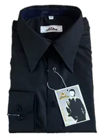 Chemise longue pointue pour hommes, design rétro, marque tendance, chemise personnalisée d'apparence rétro authentique pour hommes 4