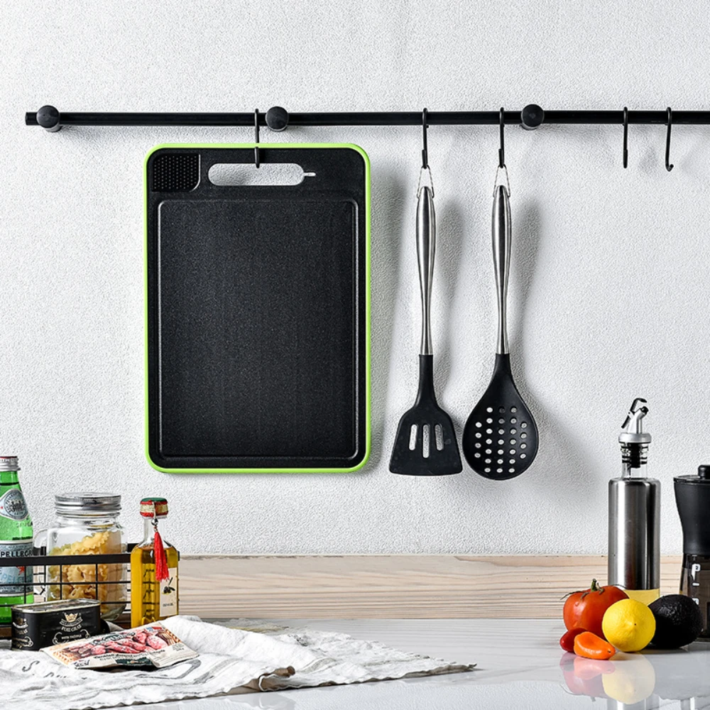 Chopping Board Blocks with Knife Sharpener Double-side Cutting Board Defrosting Thawing Function Kitchen Grinding 4 in 1