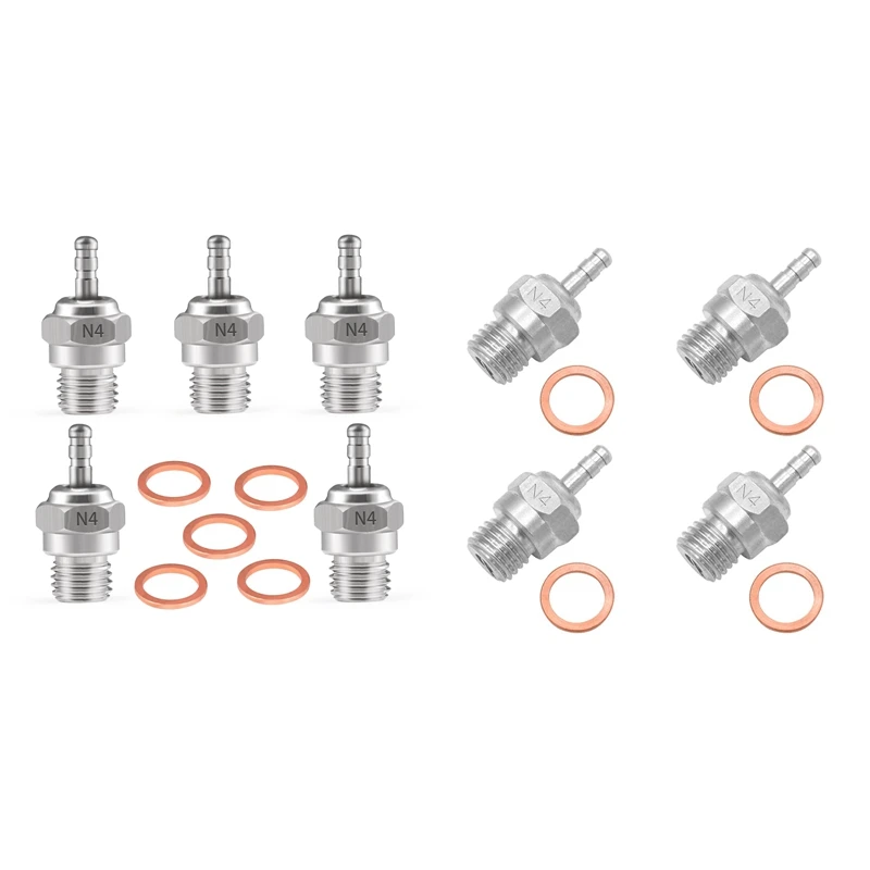 Hot Glow Plug N4 Spark Nitro Parti Del Motore Sostituire Os Per Hsp Hpi Redcat 1/8 1/10 Rc Car Truck