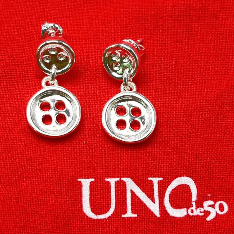 

2023 UNOde50 Hot Selling European and American Exquisite Button Women's Earrings Romantic Jewelry Gift Bag with