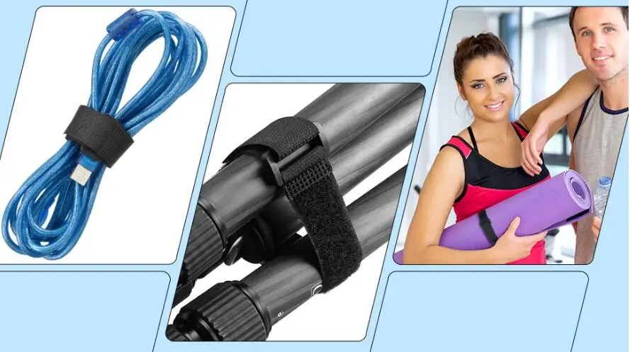 Description Picture 4 of item10 Pcs Reusable Fastening Cable Straps Cable Ties MultiPurpose Hook and Loop Cord Ties, Cable Management Cord Organizer Tidy