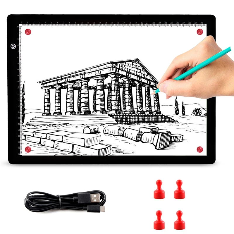 A4 LED Light Pad for Diamond Painting, USB Powered Light Board Digital  Graphics Tablet for Drawing Pad Art Painting board - AliExpress