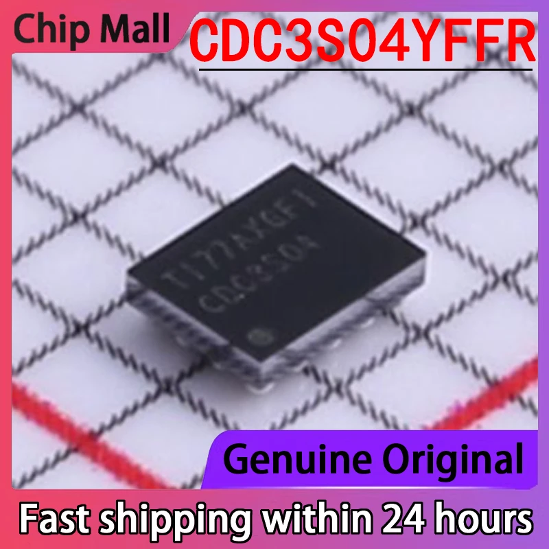 

2PCS New CDC3S04YFFR Screen Printed CDC3S04 Package DSBGA-20 Clock Buffer, Driver