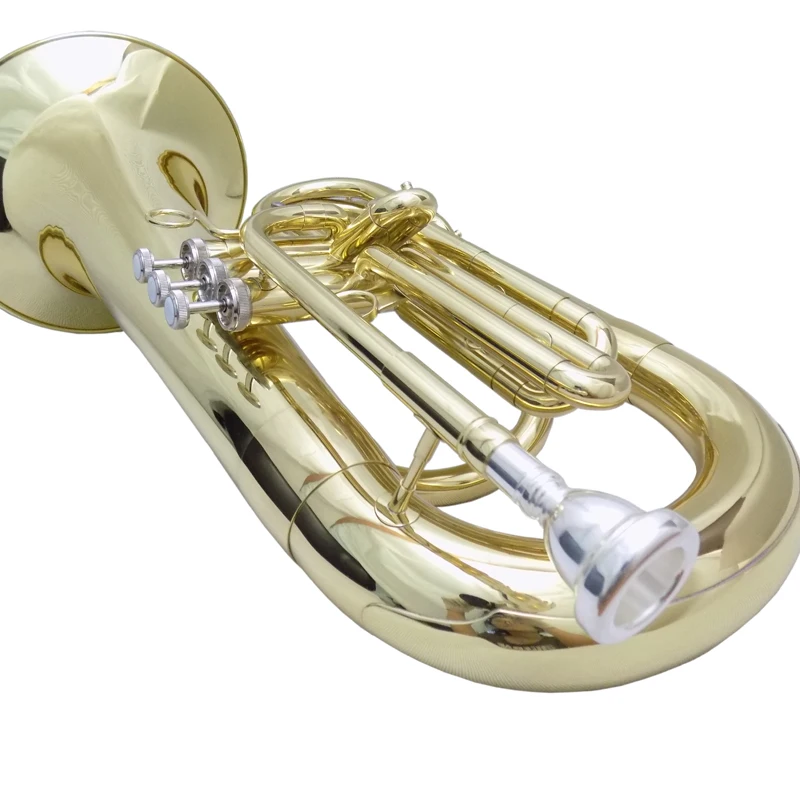 Bb Marching Euphonium Musical Instruments with Case Mouthpiece Yellow Brass Body Lacquer Finishes