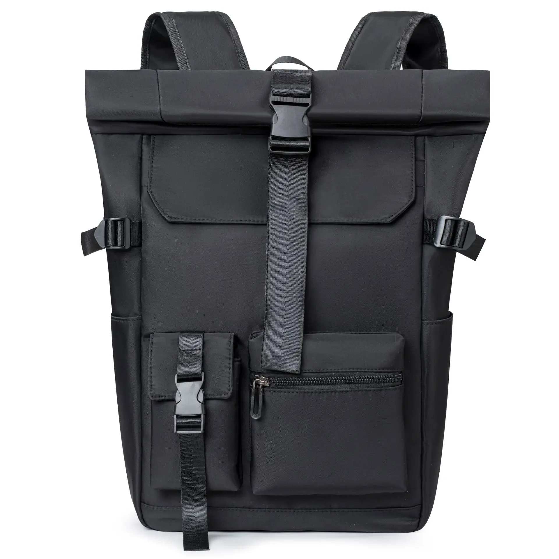 New Men's Backpack Oxford Cloth Student Schoolbag Solid Color Splash-proof 14-inch Computer Bag Men's Travel Bag Hot Sale 2