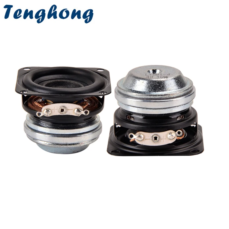 2pcs 1.5 Inch 40MM Audio Full Range Bass Speaker Unit 4 Ohm 10W Bluetooth Loudspeaker For Home Theater Sound Music DIY Bass Speaker