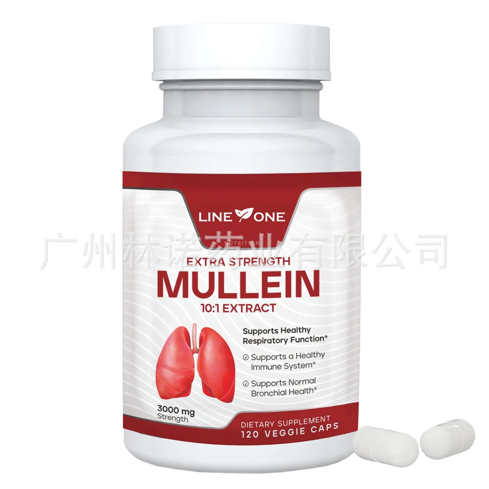 Natural Mullein Leaf Capsules Lung Cleanse 3000mg 60 Capsules
