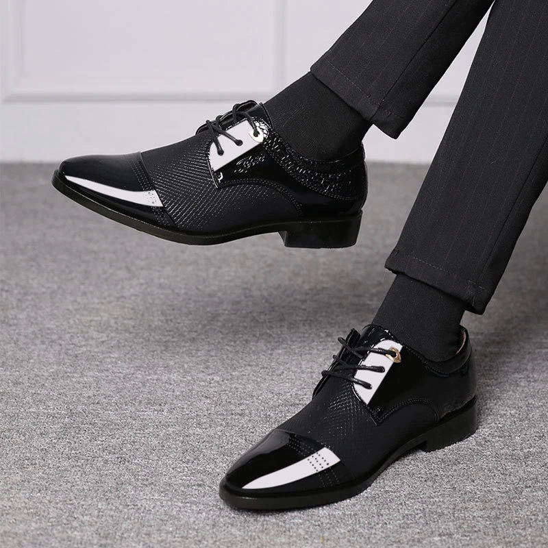 zapatos elegantes hombre zapatos charol hombre sapatos para hombre mocasines homZapatos vestir negocios hombre, calzado elegante con cordones y punta estrecha, informal, y boda para fiesta, De lujo, | -