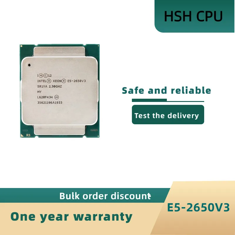 

Intel Xeon E5 2650 V3 Processor SR1YA 2.3Ghz 10 Core 105W Socket LGA 2011-3 CPU E5 2650V3 CPU