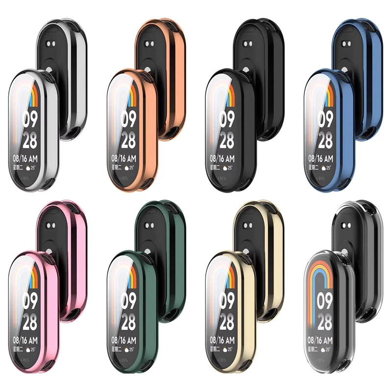 Full Cover Silicone TPU Case Glass For Xiaomi Mi Band 9 Smartwatch Screen Protector For Xiaomi Mi Band9 Miband9 Cover Shell watch screen protector
